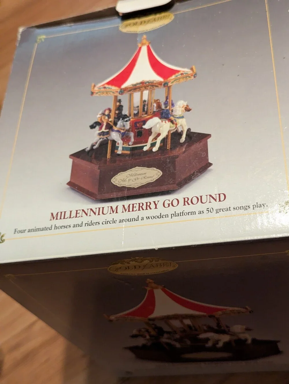 Vintage 1999 Mr Christmas Gold Label Millennium Merry Go Round Musical Christmas